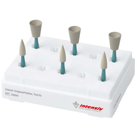 Intensiv Unigloss Polisher, Sample Pack, 3 Cups + 3 Flames